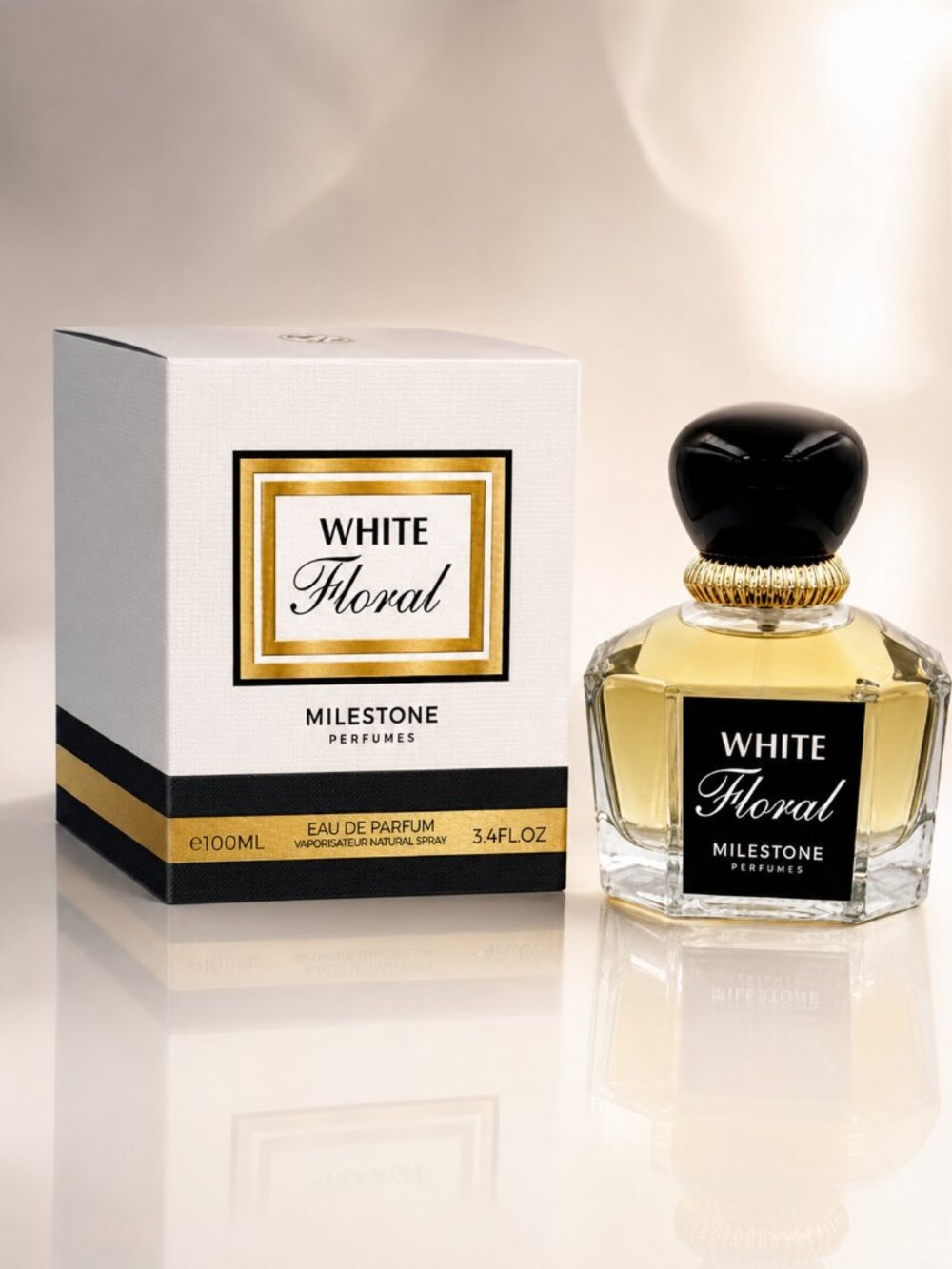 White Floral By Milestone Eau de parfum unisex 100ml 3.4 Oz